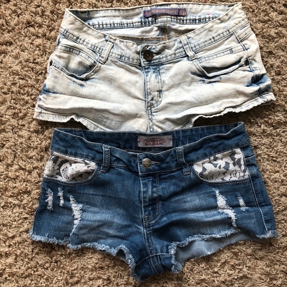 Blue jean shorts, two for one